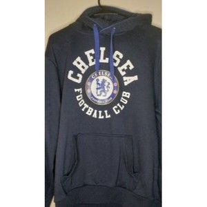 Rare Chelsea Football Club Black Hoodie Size M England Soccer